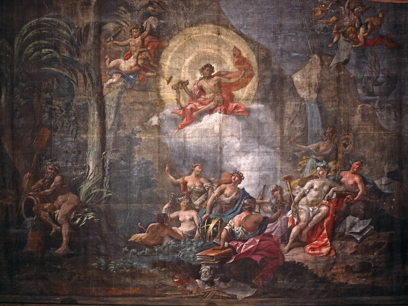1674-Luca Antonio Colomba - Apollo e le muse